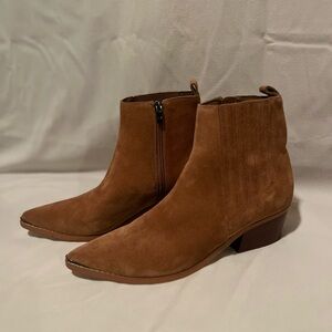 Marc Fisher Tan Suede Ankle Boots
